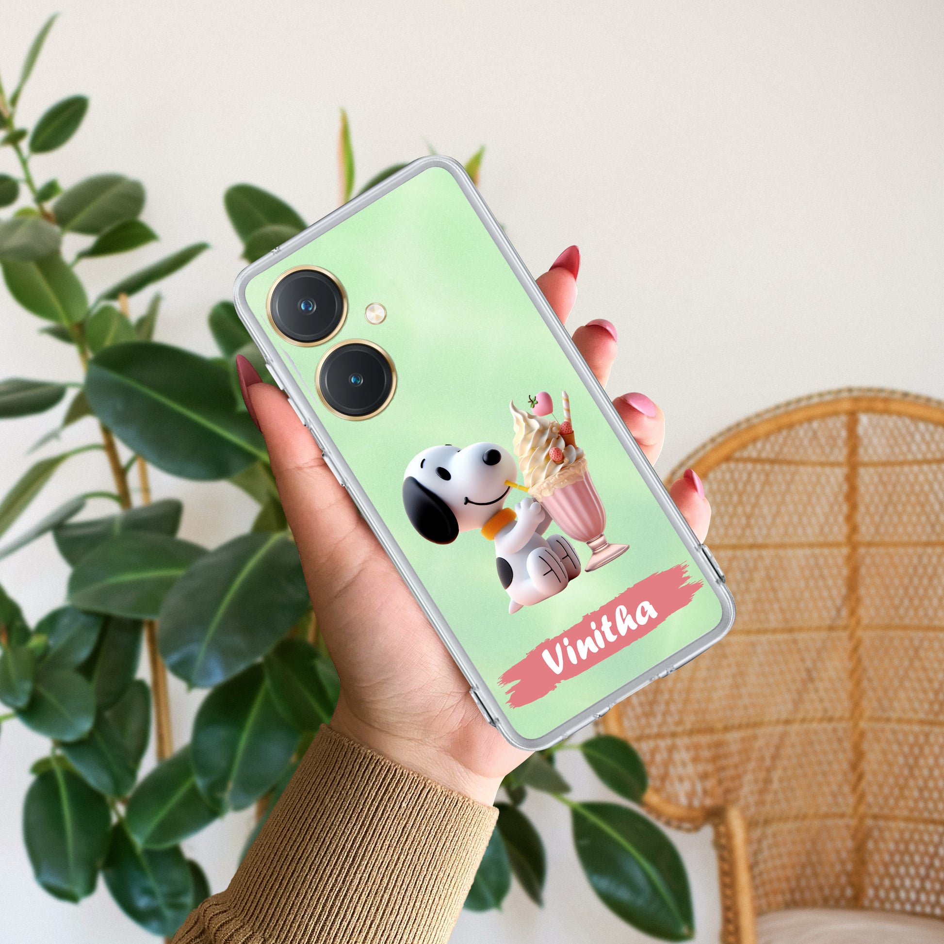 Snoopy Customize Transparent Silicon Case For Vivo ShopOnCliQ