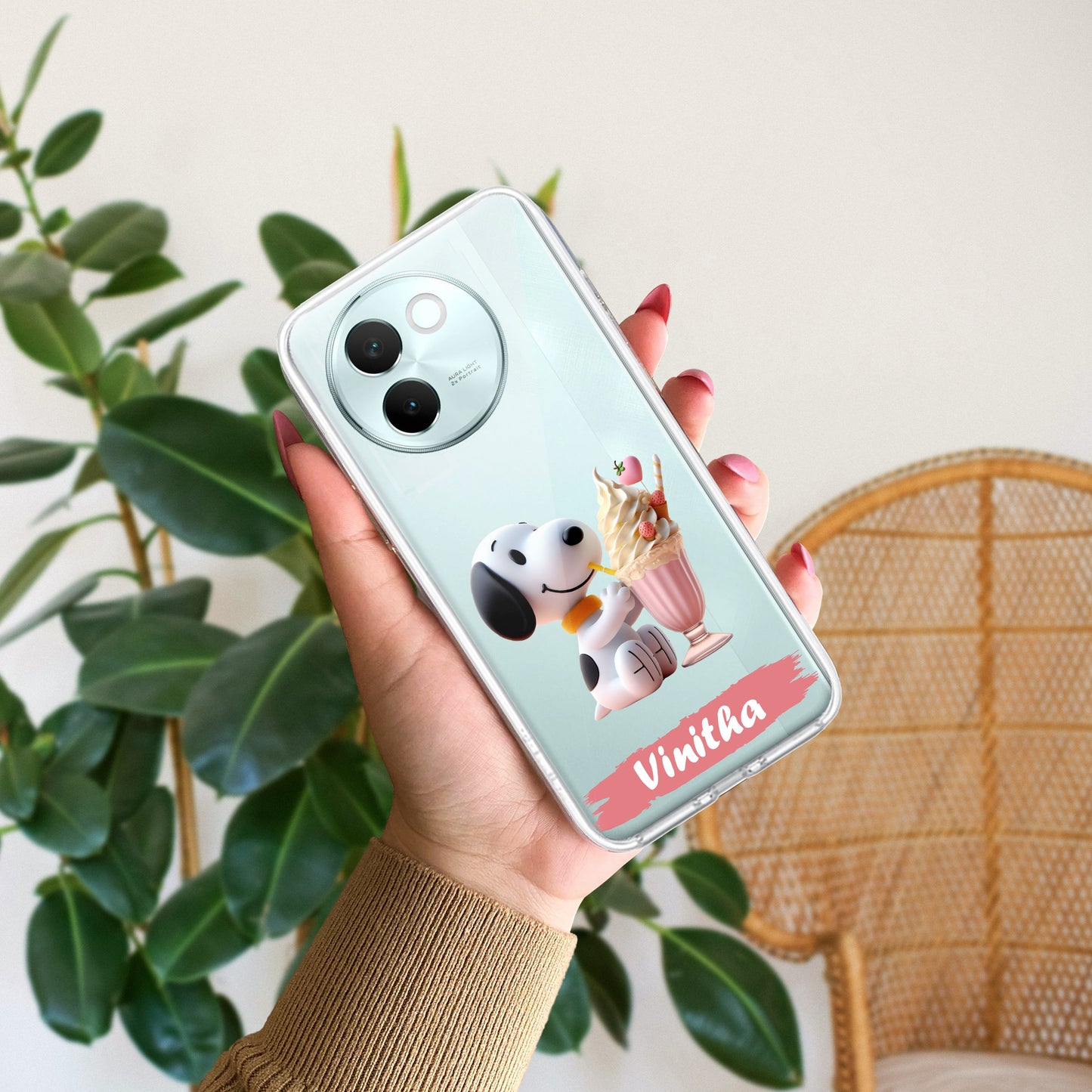 Snoopy Customize Transparent Silicon Case For Vivo ShopOnCliQ