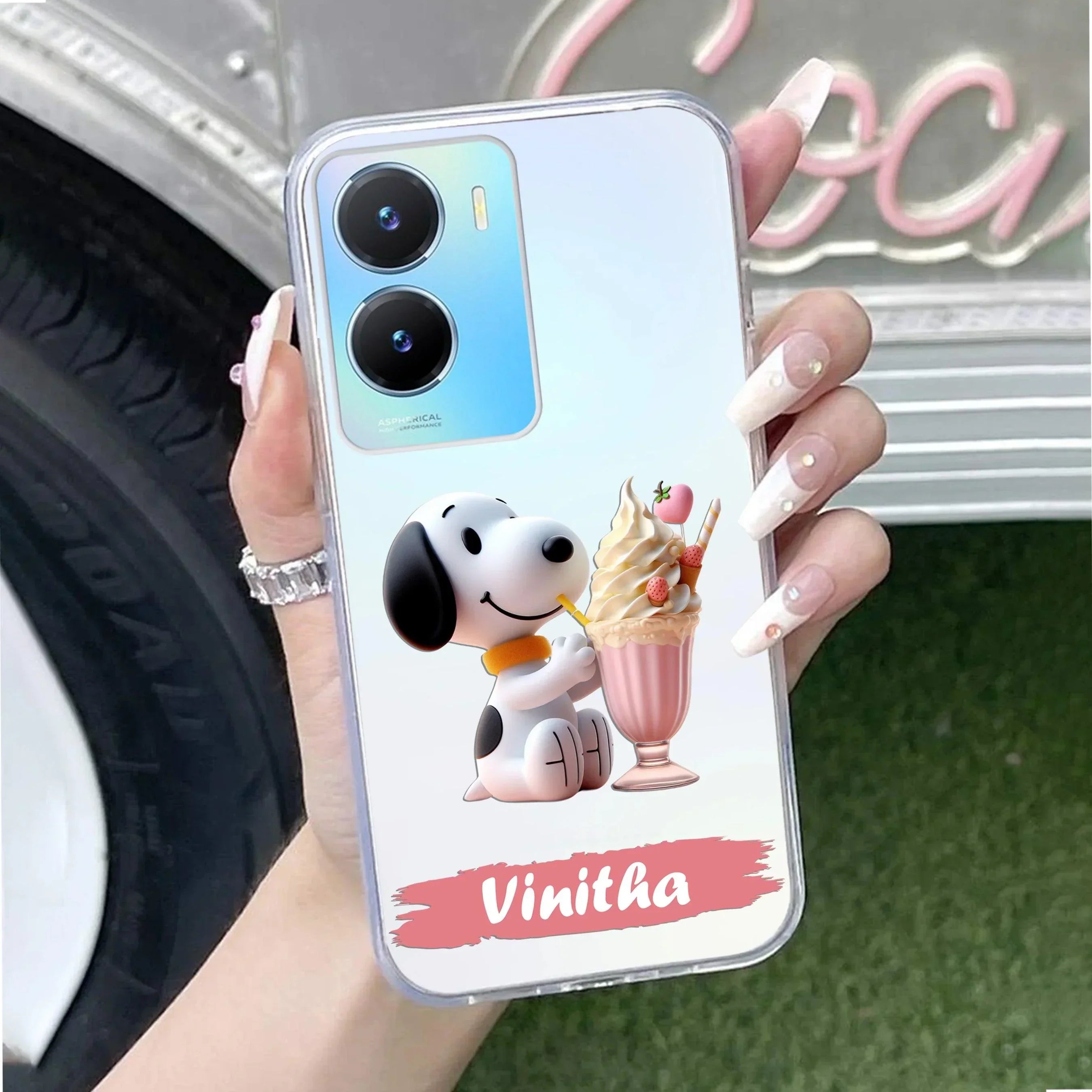 Snoopy Customize Transparent Silicon Case For Vivo T2 5G