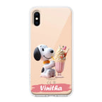 Snoopy Customize Transparent Silicon Case For iPhone