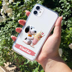 Snoopy Customize Transparent Silicon Case For iPhone 13 Pro Max