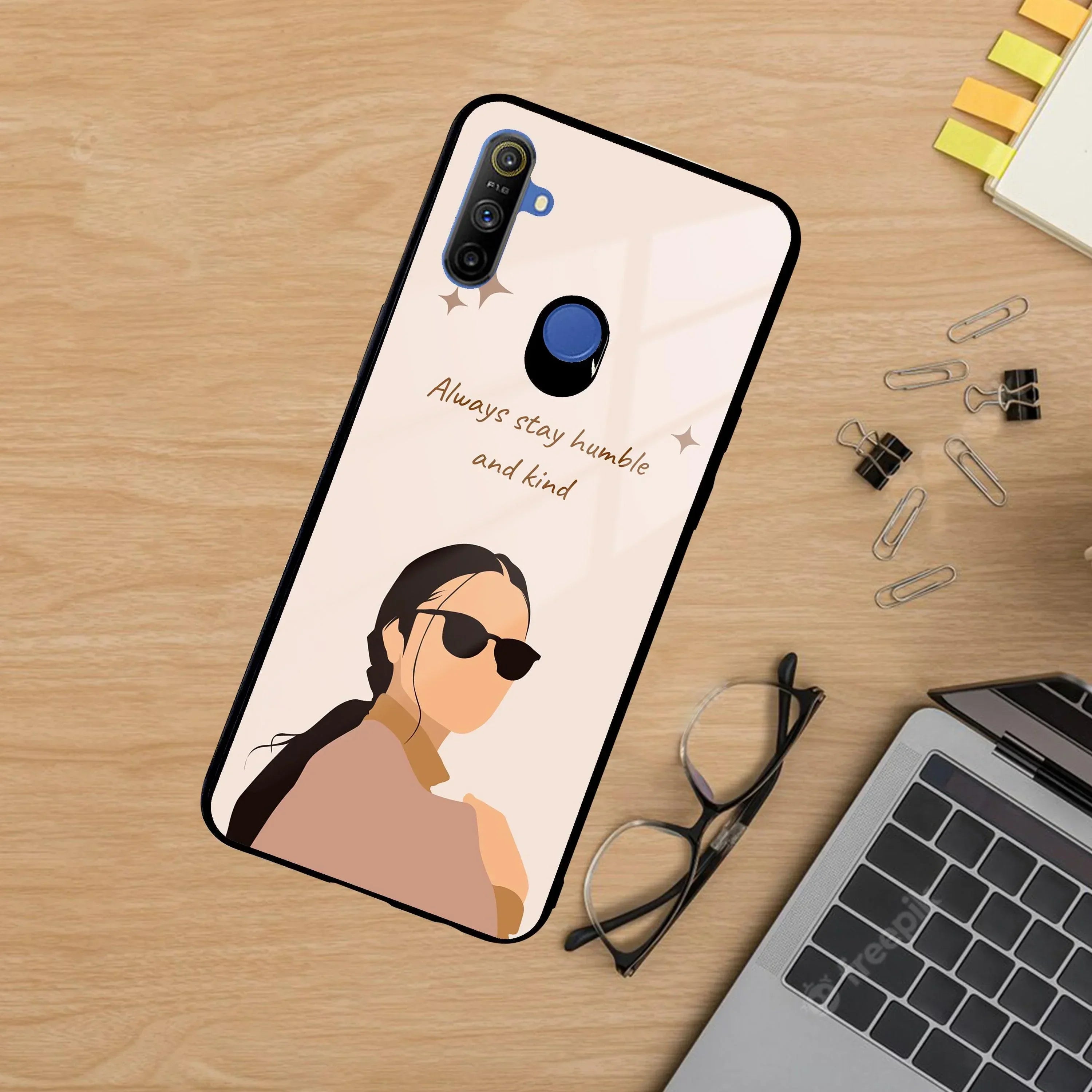 Always Stay Humble And Kind Glass Phone Cover For Realme/Narzo - ShopOnCliQ