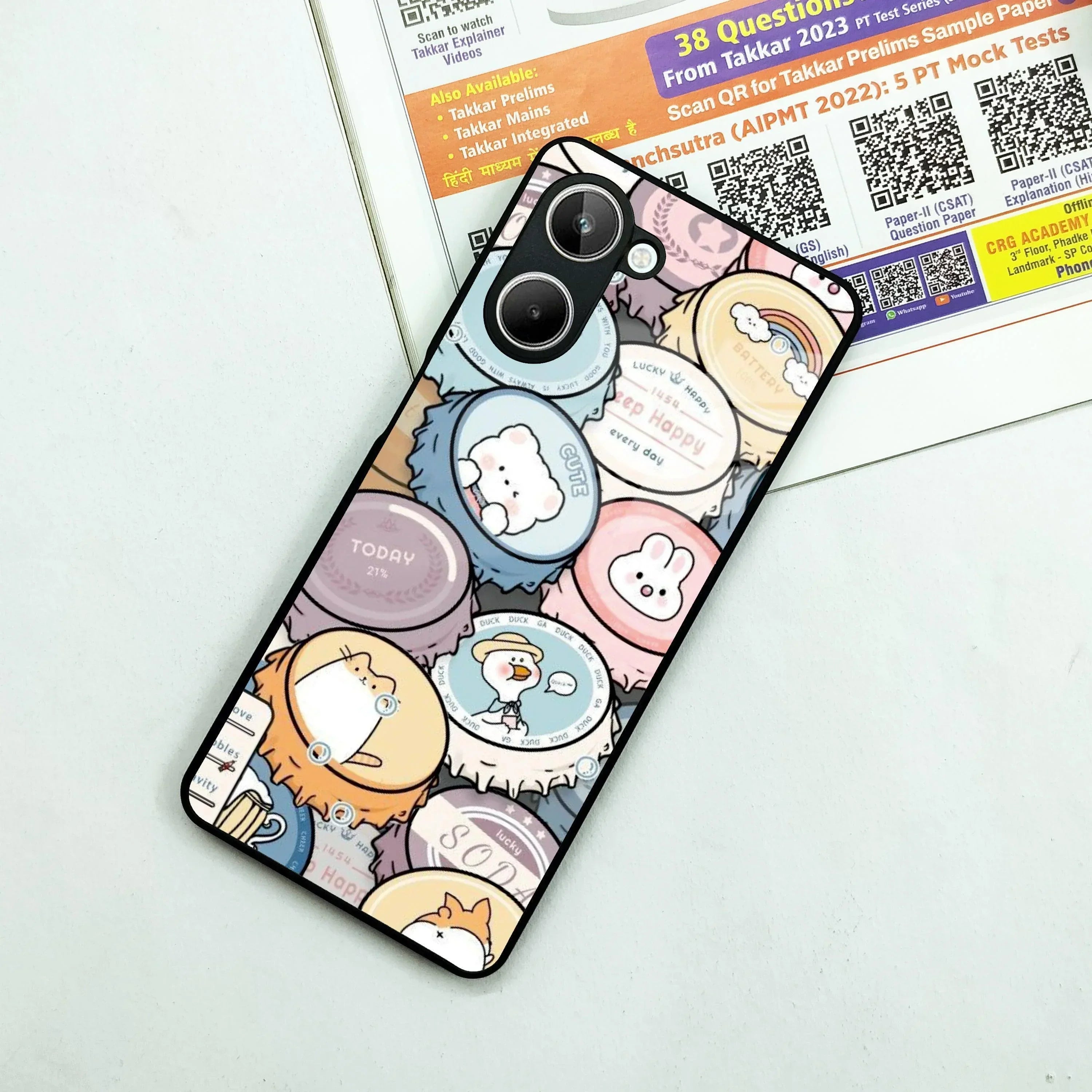 Bunny Buddies Glass Case Cover For Realme/Narzo - ShopOnCliQ
