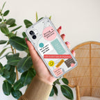 Stickers Happiest Person Transparent Silicon Case Peach For Nothing - ShopOnCliQ