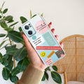 Stickers Happiest Person Transparent Silicon Case Peach For OnePlus Nord CE 2 5G