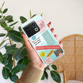 Stickers Happiest Person Transparent Silicon Case Peach For OnePlus 10 Pro 5G