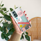 Stickers Happiest Person Transparent Silicon Case Peach For OnePlus - ShopOnCliQ