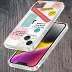 Stickers Happiest Person Transparent Silicon Case Peach For OnePlus - ShopOnCliQ
