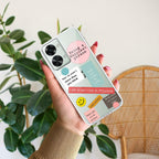 Stickers Happiest Person Transparent Silicon Case Peach For OnePlus - ShopOnCliQ