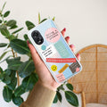 Stickers Happiest Person Anti Yellow Case Peach For Oppo A17