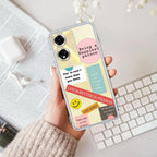 Stickers Happiest Person Anti Yellow Case Peach For Oppo A59 5G