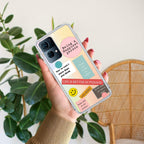Stickers Happiest Person Anti Yellow Case Peach For Oppo Reno 7 Pro 5G