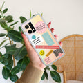 Stickers Happiest Person Anti Yellow Case Peach For Oppo Reno 7 5G