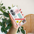 Stickers Happiest Person Anti Yellow Case Peach For Oppo Reno 11 5G
