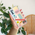 Stickers Happiest Person Anti Yellow Case Peach For Oppo Reno 6 Pro 5G
