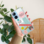 Stickers Happiest Person Transparent Silicon Case Peach For Realme C55