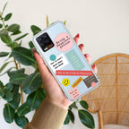 Stickers Happiest Person Anti Yelllow Case Peach For Realme 8 4G / Realme 8 Pro