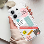 Stickers Happiest Person Transparent Silicon Case Peach For Redmi/Xiaomi - ShopOnCliQ