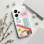 Stickers Happiest Person Transparent Silicon Case Peach For Redmi/Xiaomi - ShopOnCliQ