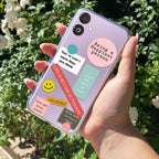 Stickers Happiest Person Anti Yellow Case Peach For Samsung Galaxy M13 5G