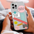Stickers Happiest Person Anti Yellow Case Peach For iPhone 13 Pro Max