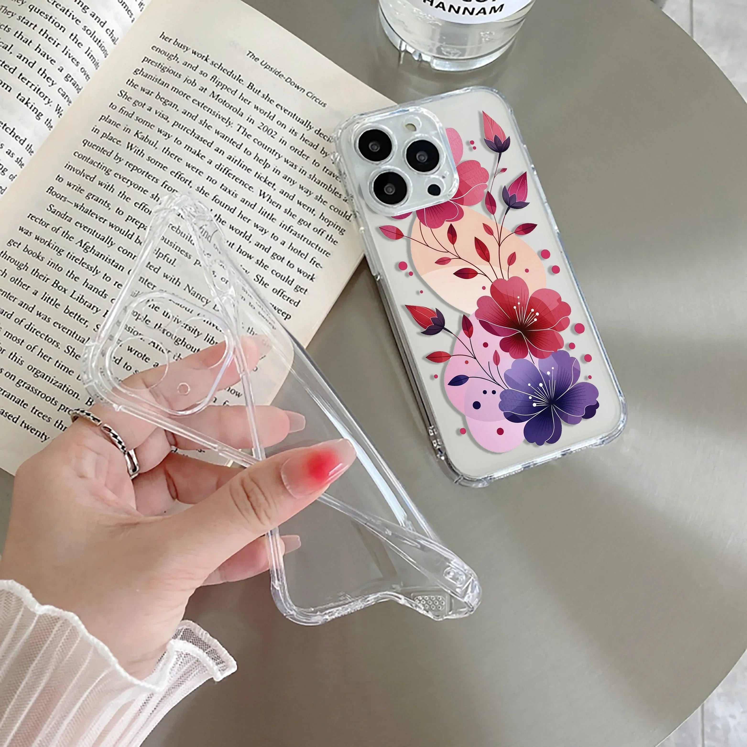 Stunning Floral Transparent Silicon Case For iQOO Neo 7 Pro 5G