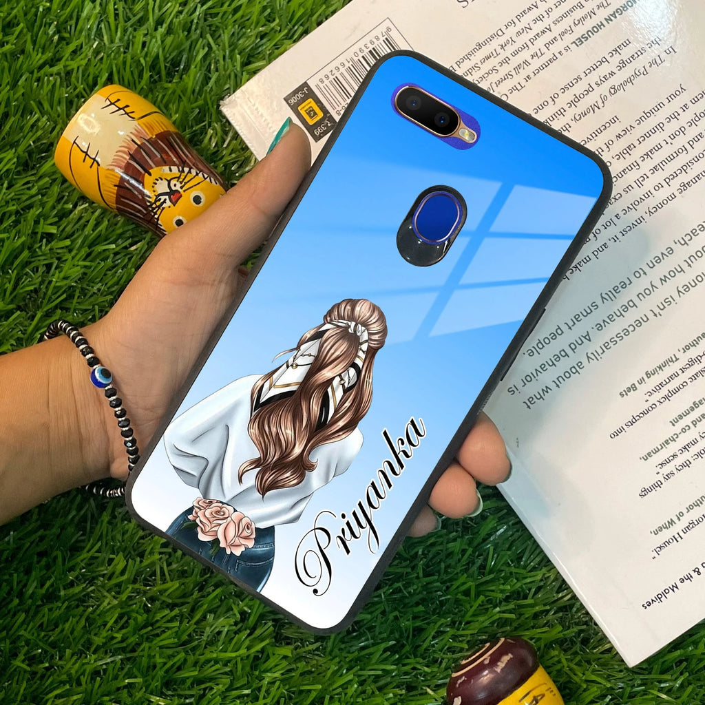 Styles Girl Customize Name Glass Case For Oppo - ShopOnCliQ