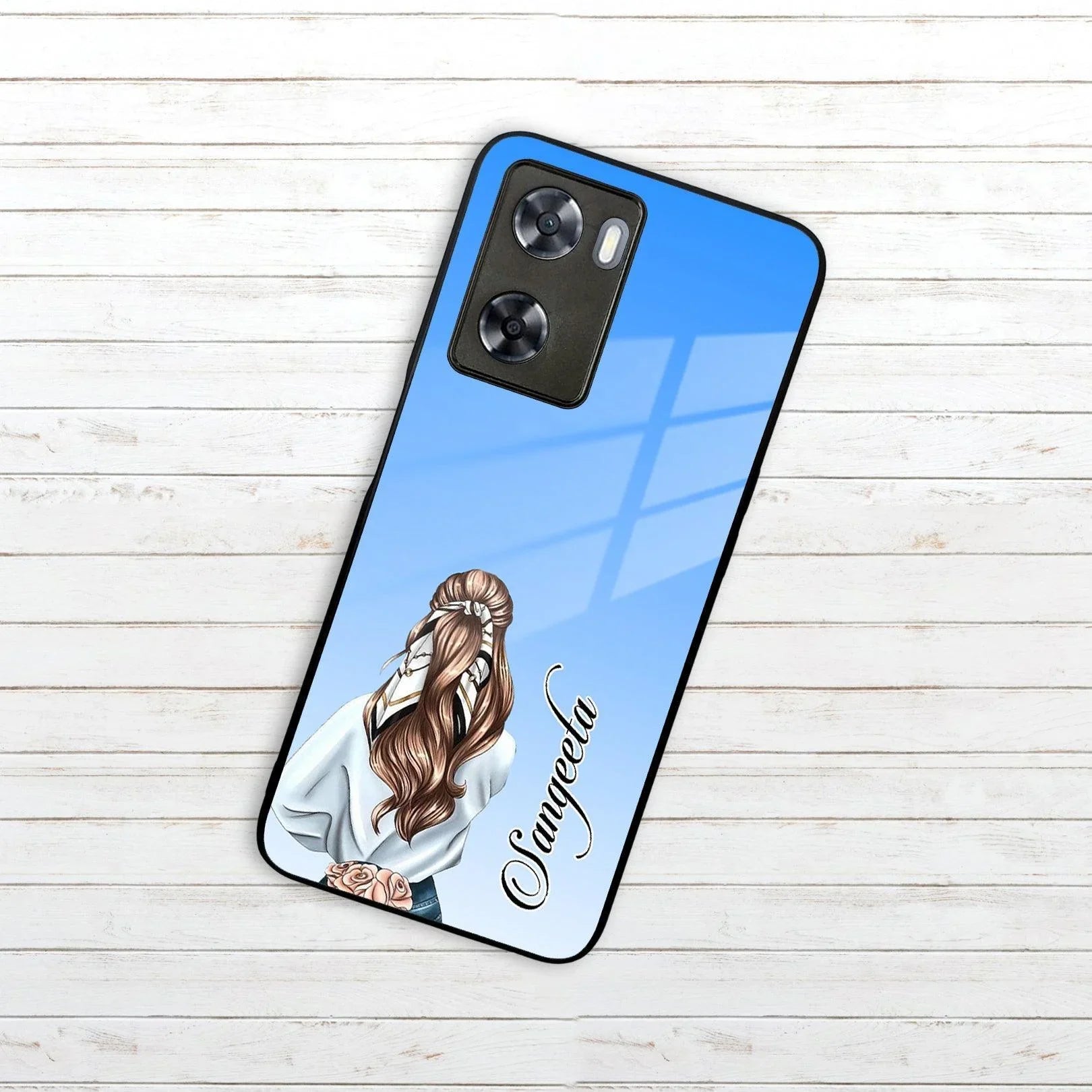 Styles Girl Customize Name Glass Case For Oppo - ShopOnCliQ