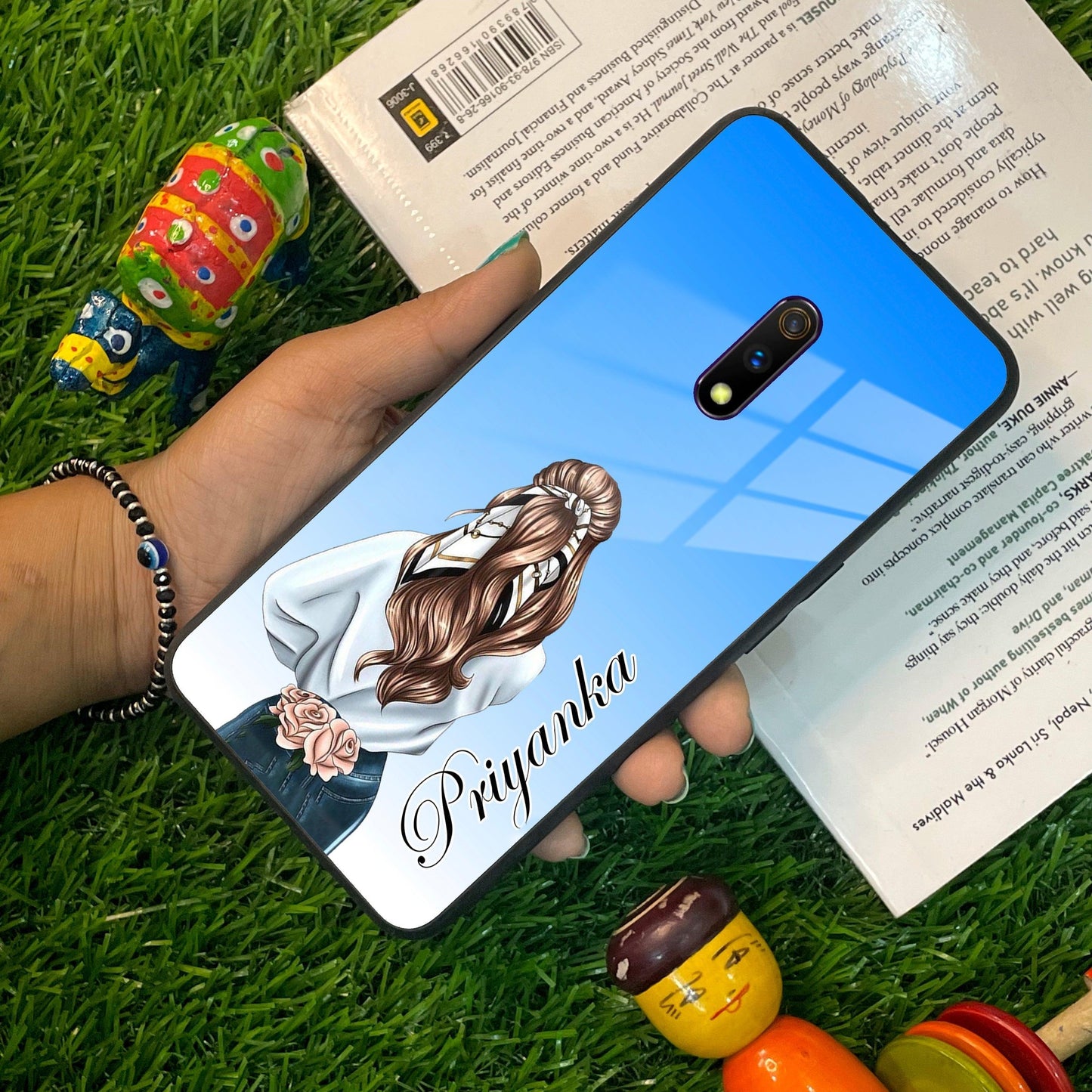 Styles Girl Customize Name Glass Case For Oppo