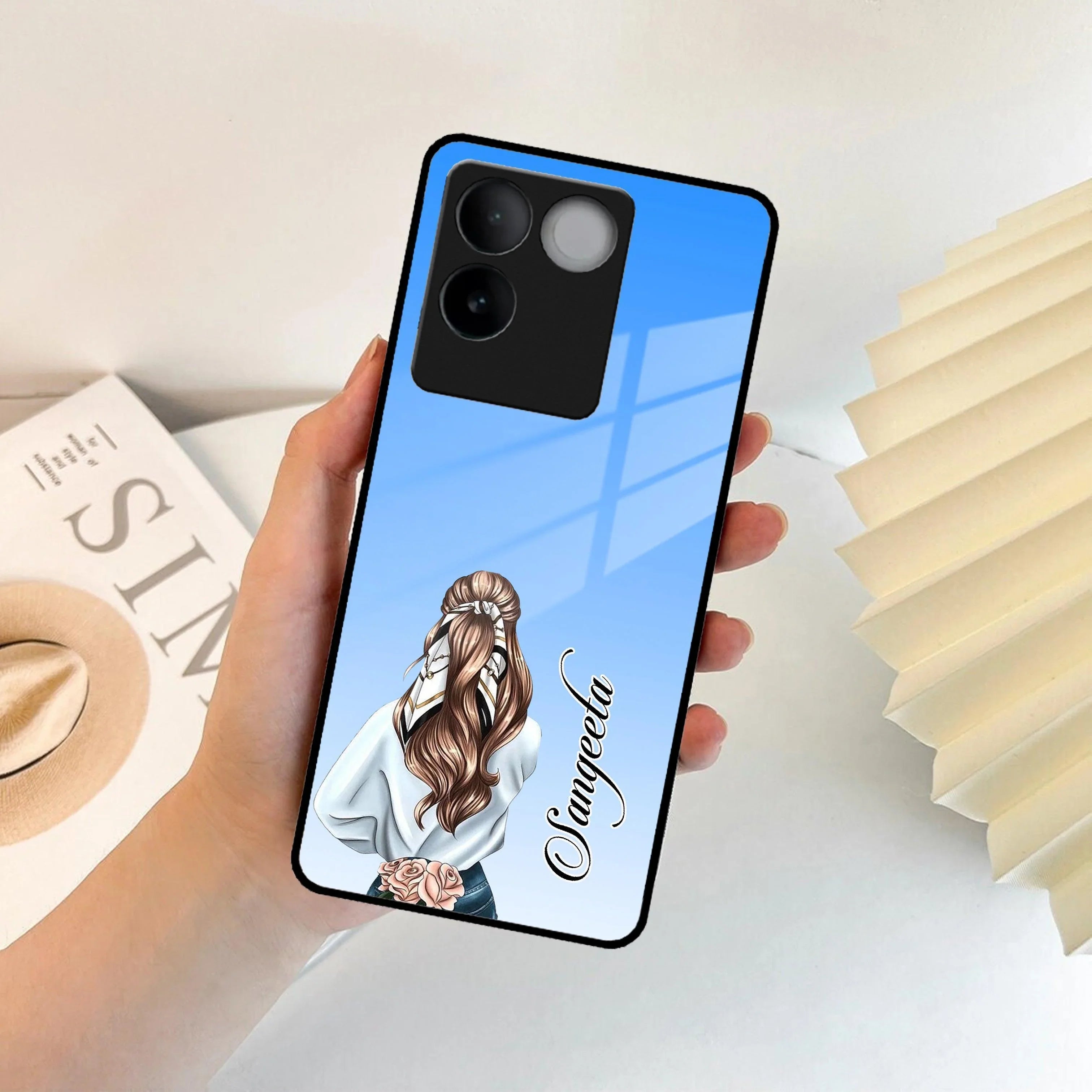 Styles Girl Customize Name Glass Case For Vivo - ShopOnCliQ