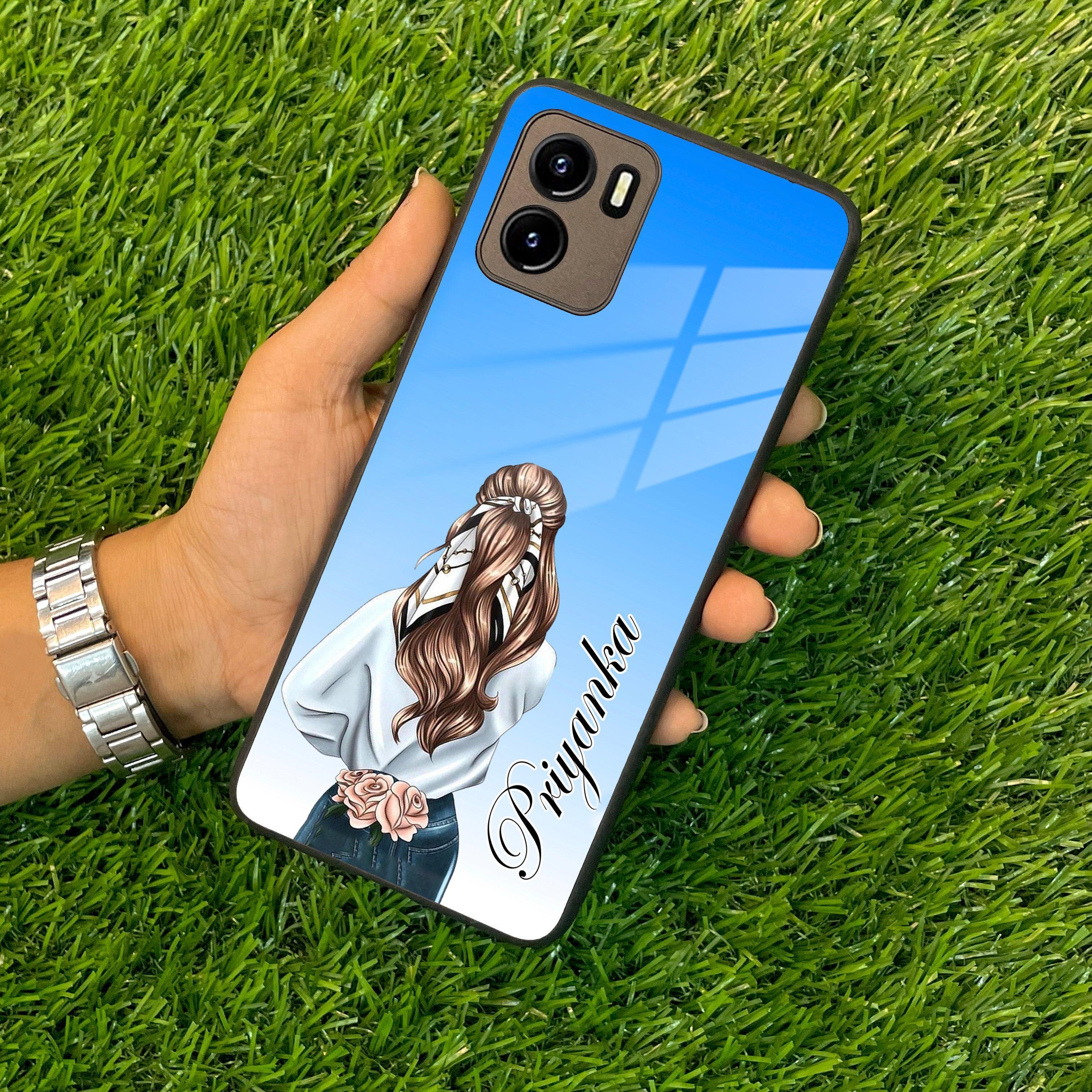 Styles Girl Customize Name Glass Case For Vivo - ShopOnCliQ