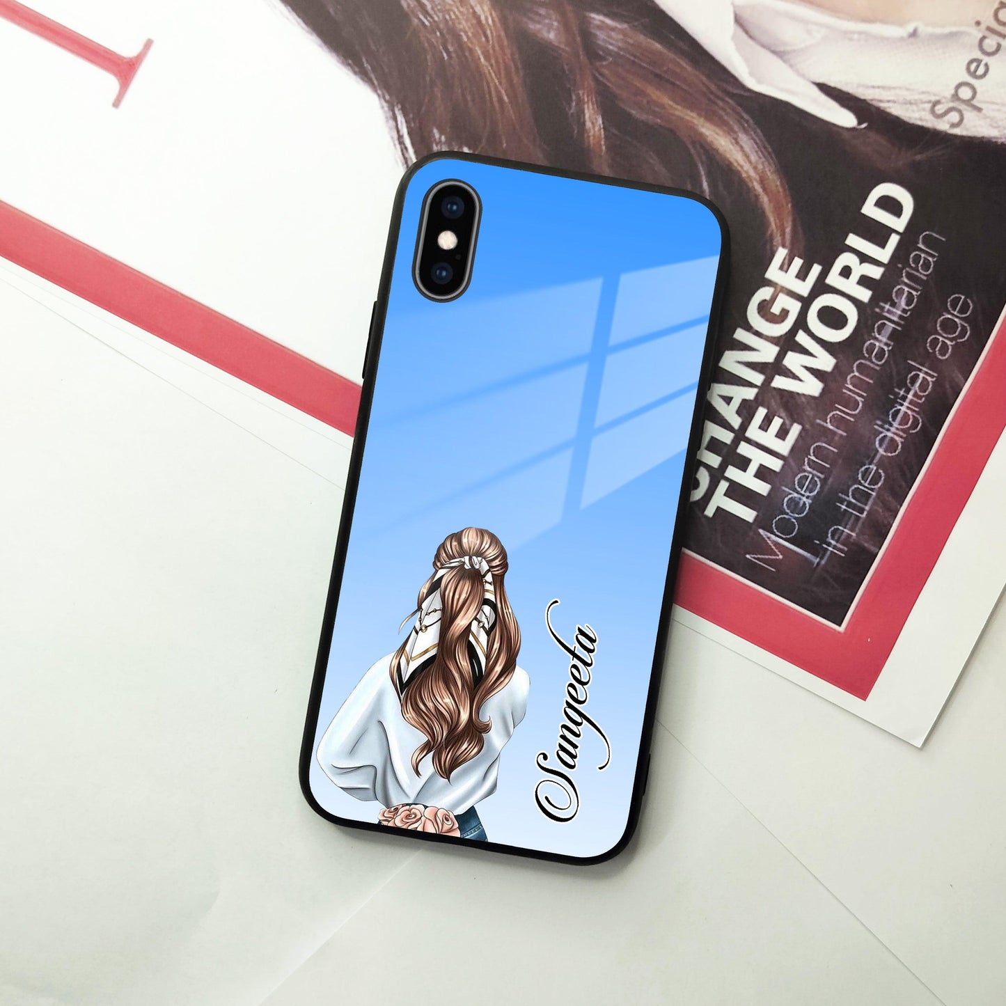 Styles Girl Glass Case For iPhone