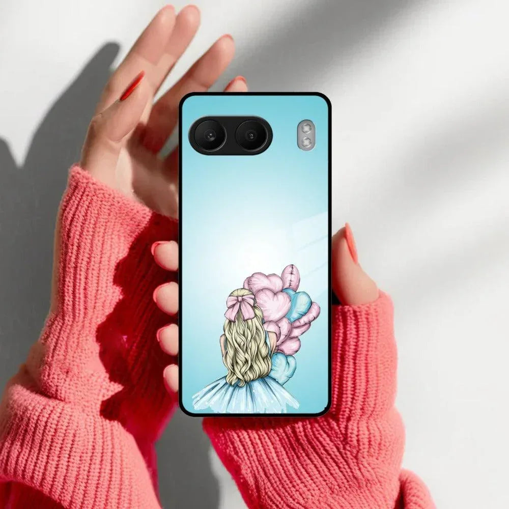 Styles Girl With Balloon Glass Case For Oneplus - ShopOnCliQ