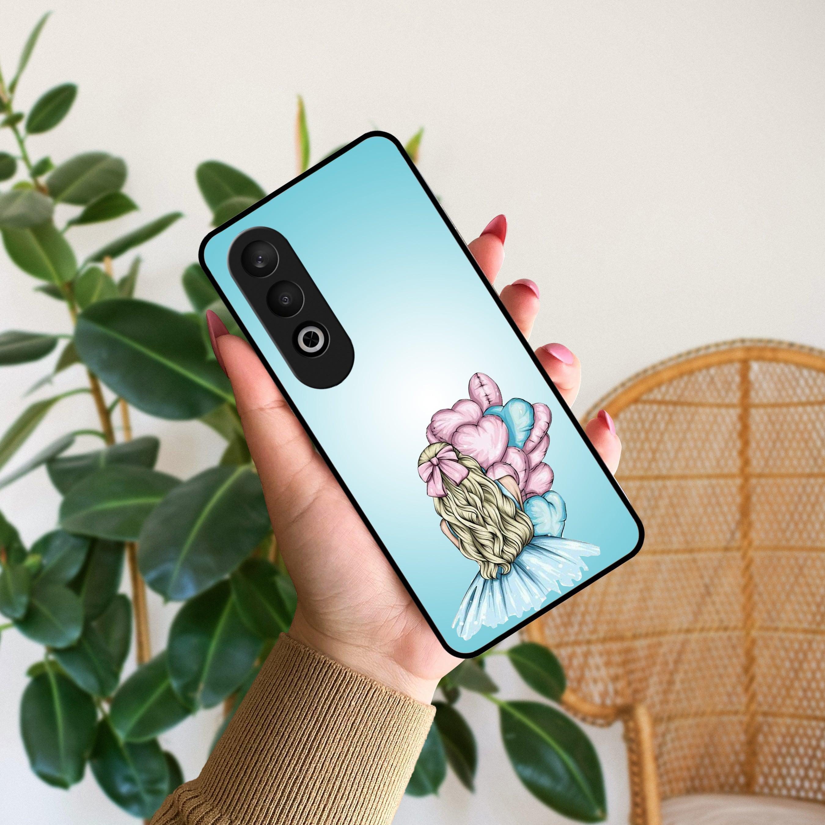 Styles Girl With Balloon Glass Case For Oneplus - ShopOnCliQ