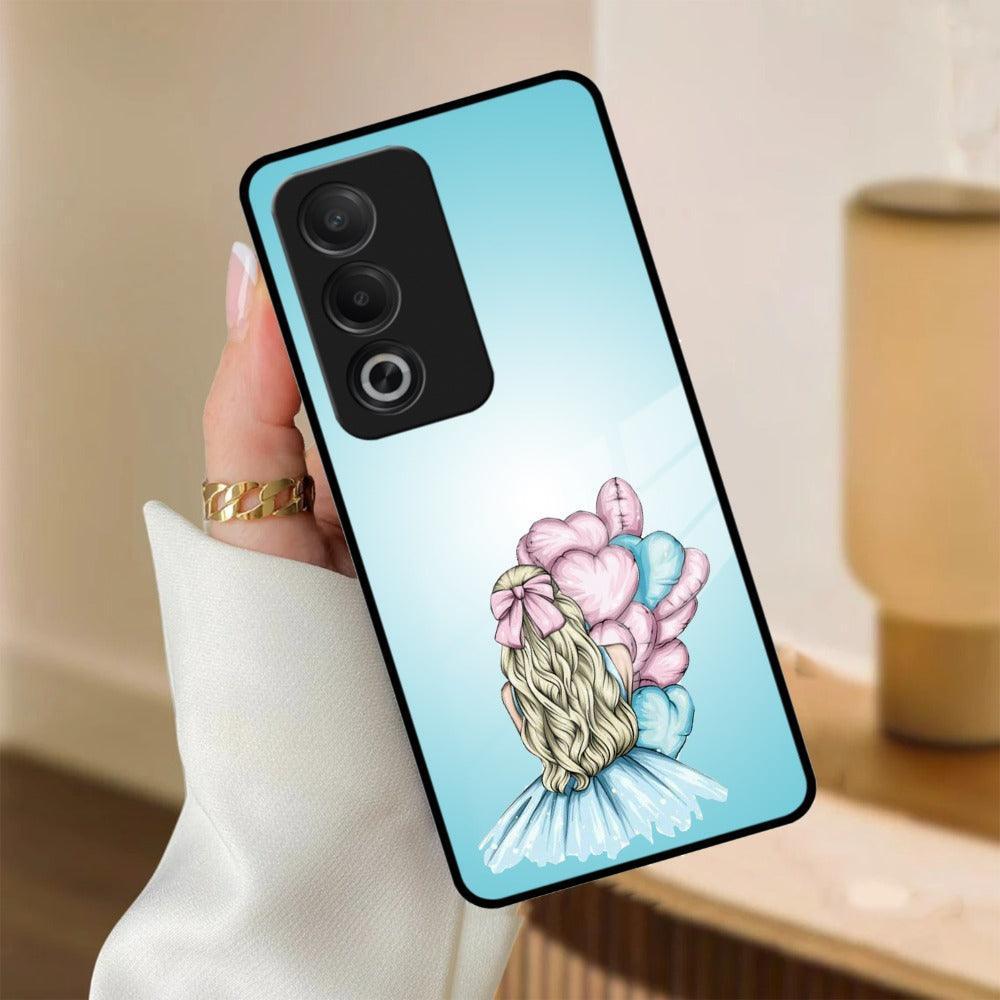 Styles Girl With Balloon Glass Case For Oppo - ShopOnCliQ