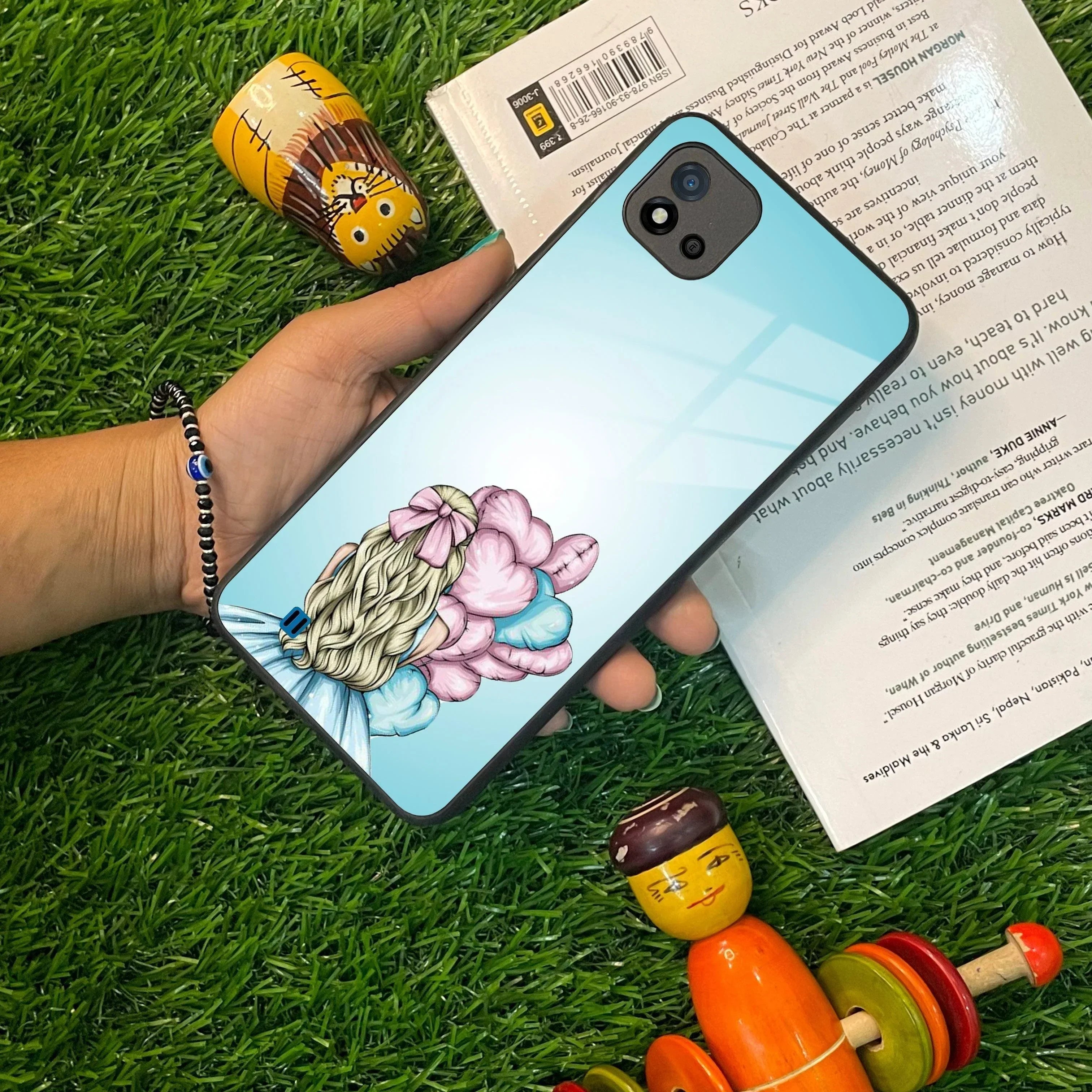 Styles Girl With Balloon Glass Case For Realme/Narzo - ShopOnCliQ