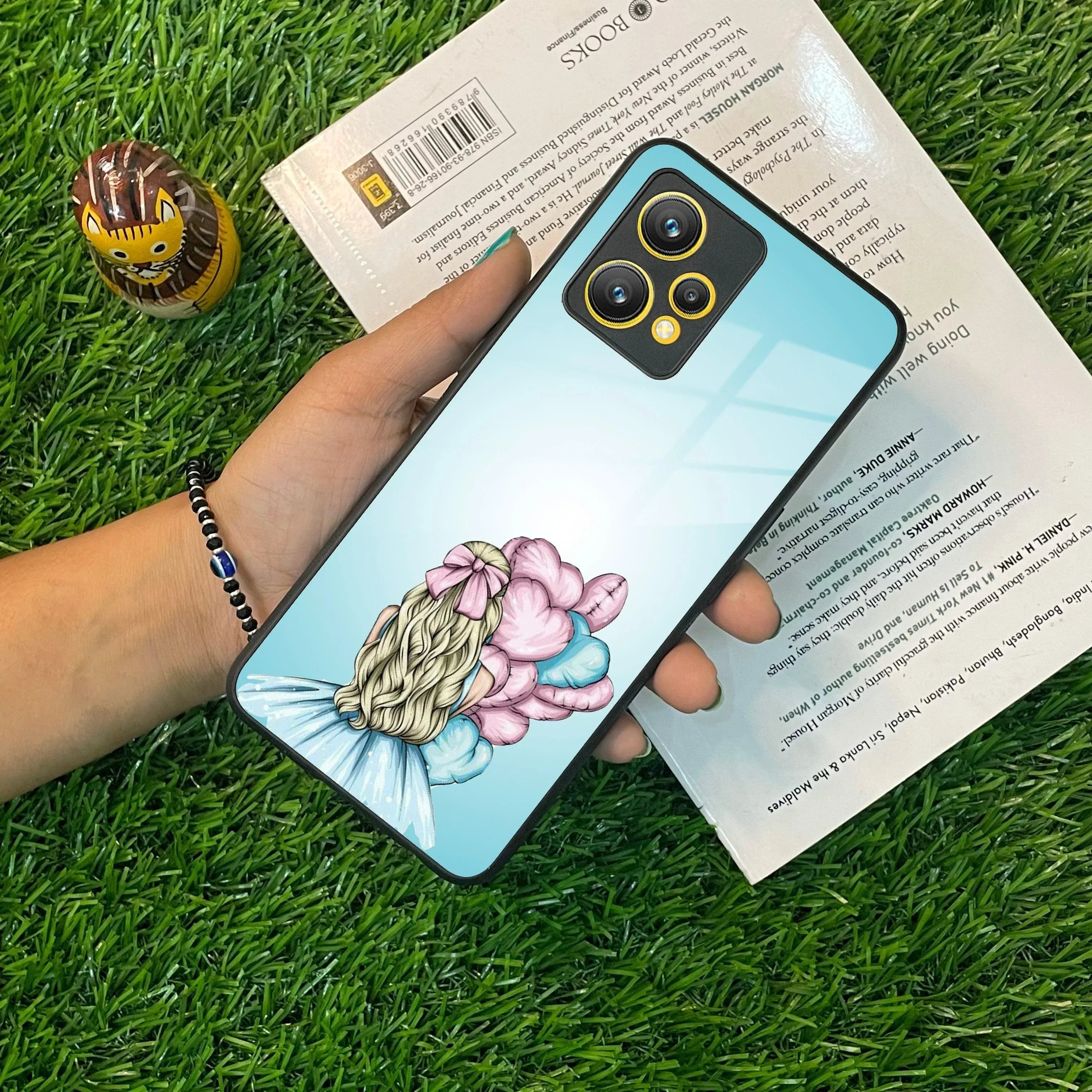 Styles Girl With Balloon Glass Case For Realme/Narzo - ShopOnCliQ