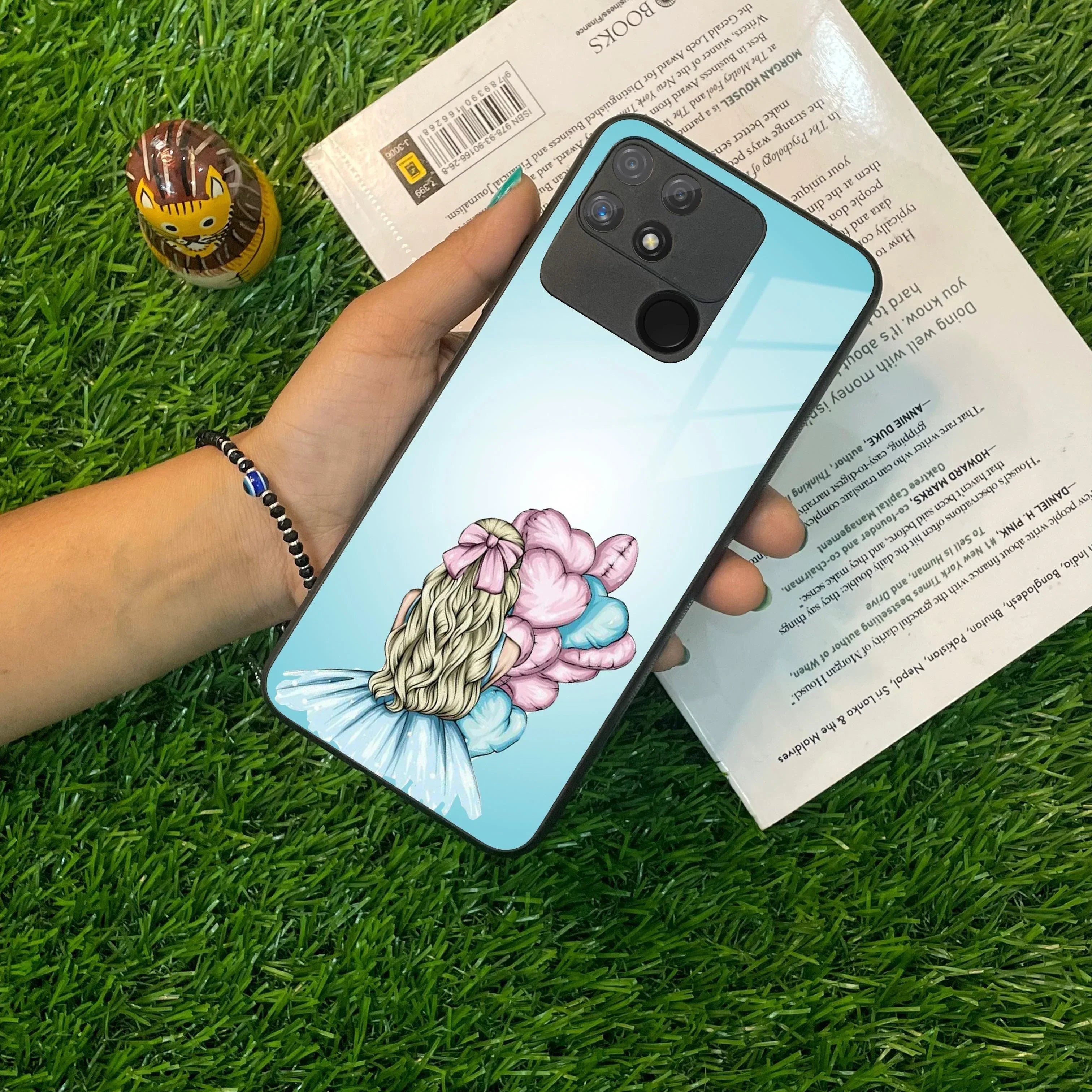 Styles Girl With Balloon Glass Case For Realme/Narzo - ShopOnCliQ