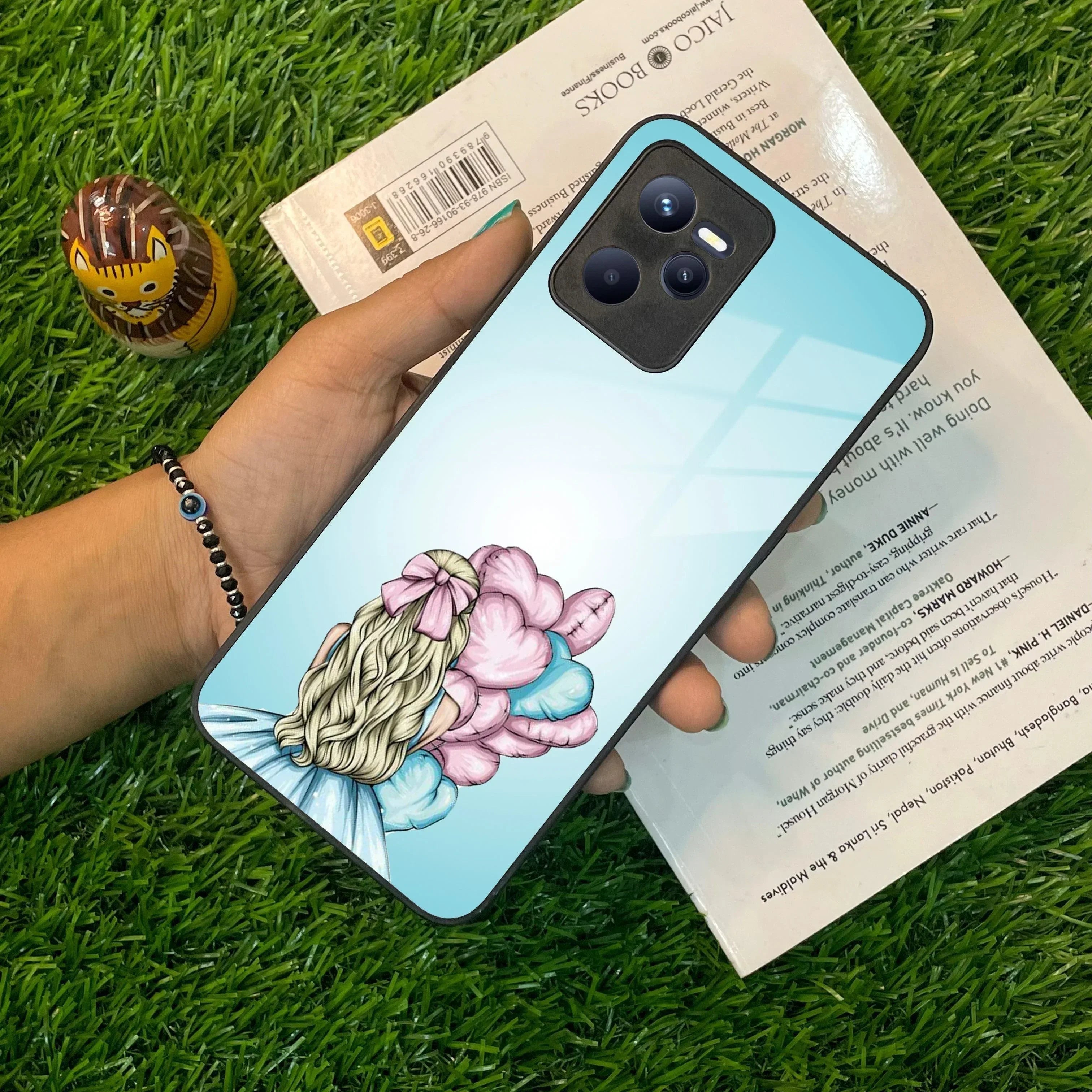Styles Girl With Balloon Glass Case For Realme/Narzo - ShopOnCliQ