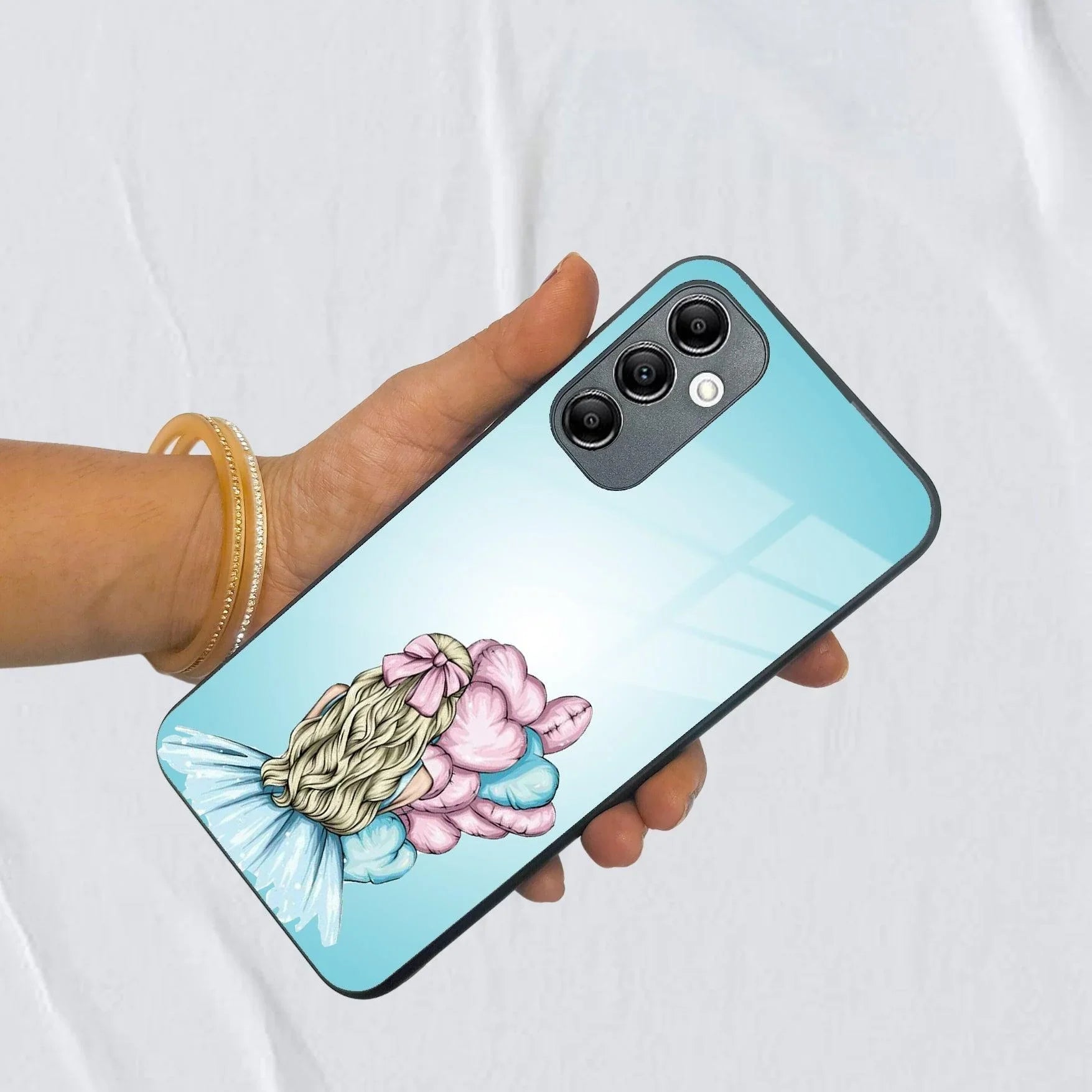 Styles Girl With Balloon Glass Case For Samsung - ShopOnCliQ