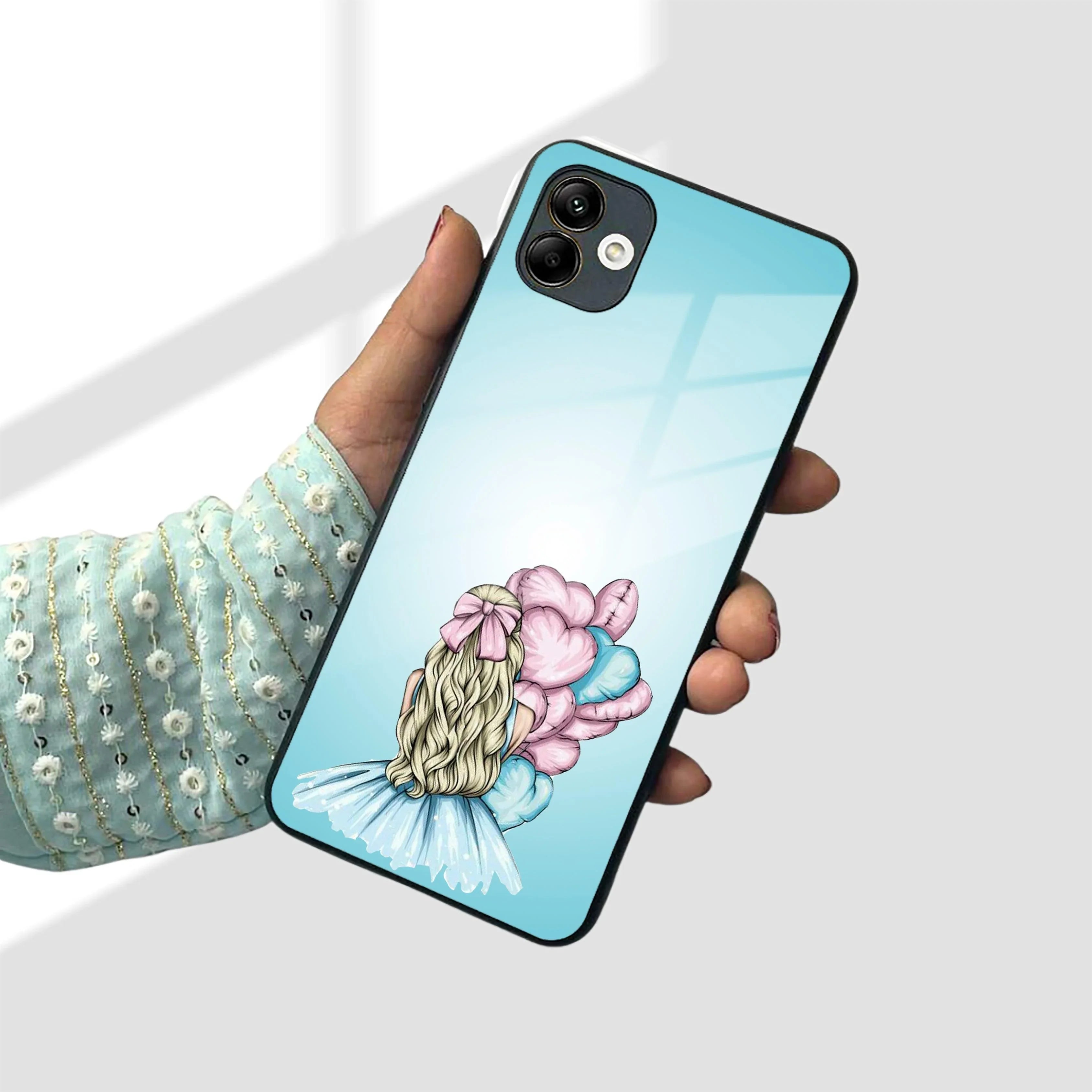 Styles Girl With Balloon Glass Case For Samsung - ShopOnCliQ