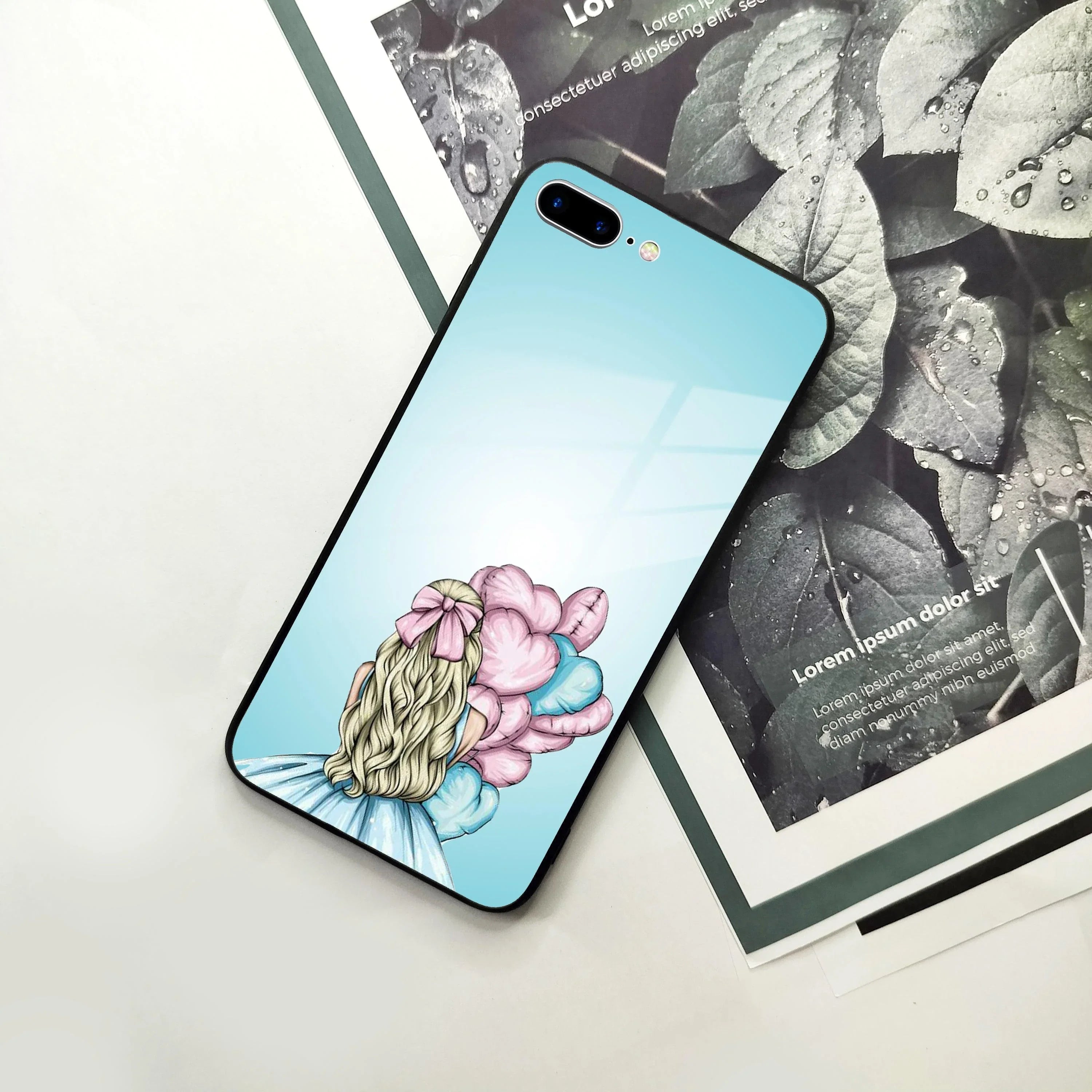 Styles Girl With Balloon Glass Case For iPhone - ShopOnCliQ