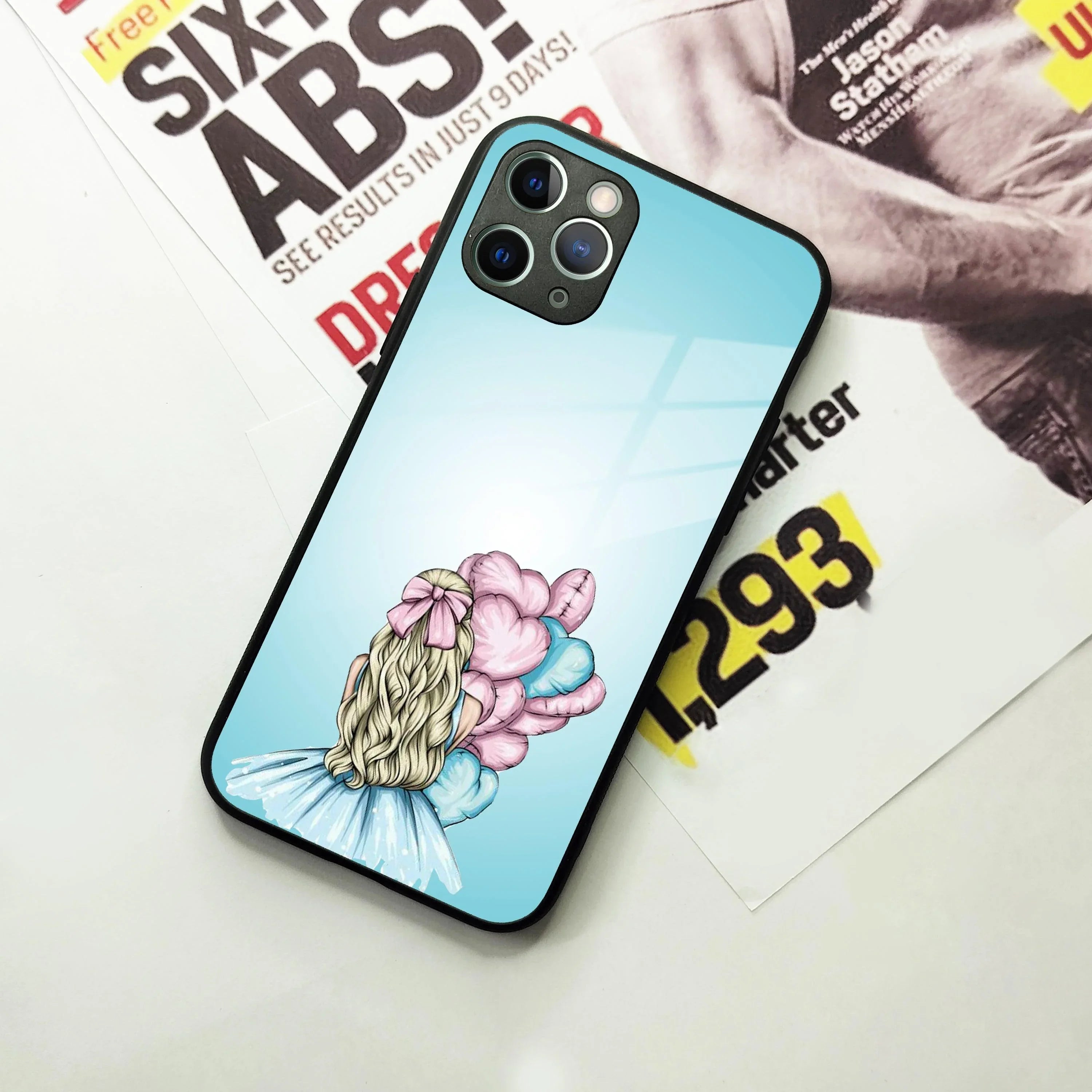 Styles Girl With Balloon Glass Case For iPhone - ShopOnCliQ