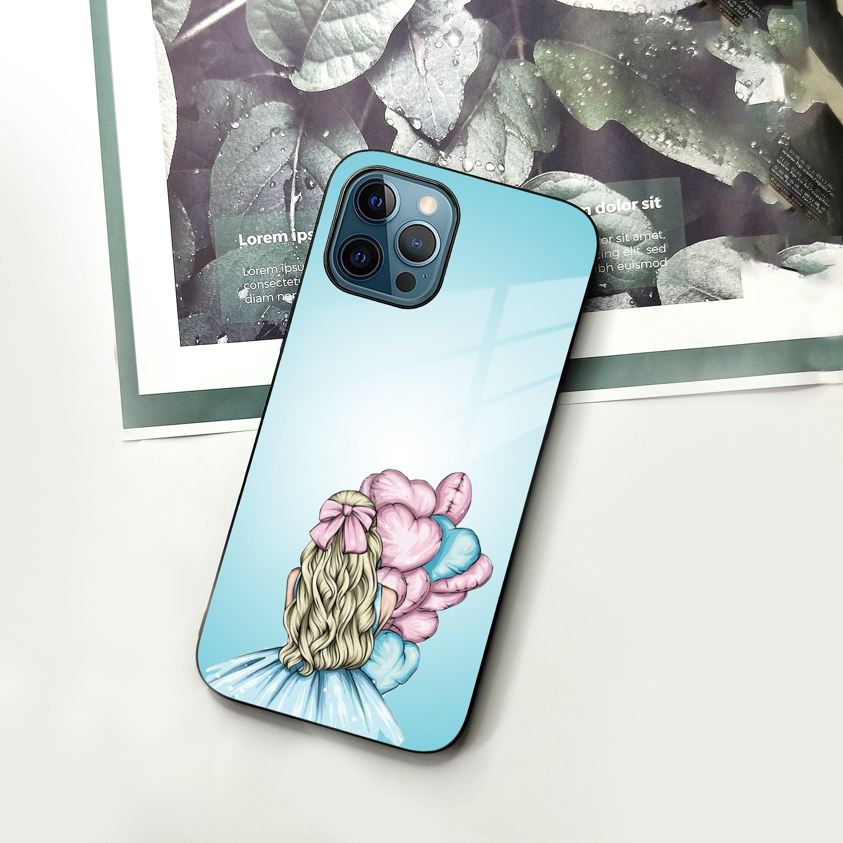 Styles Girl With Balloon Glass Case For iPhone - ShopOnCliQ