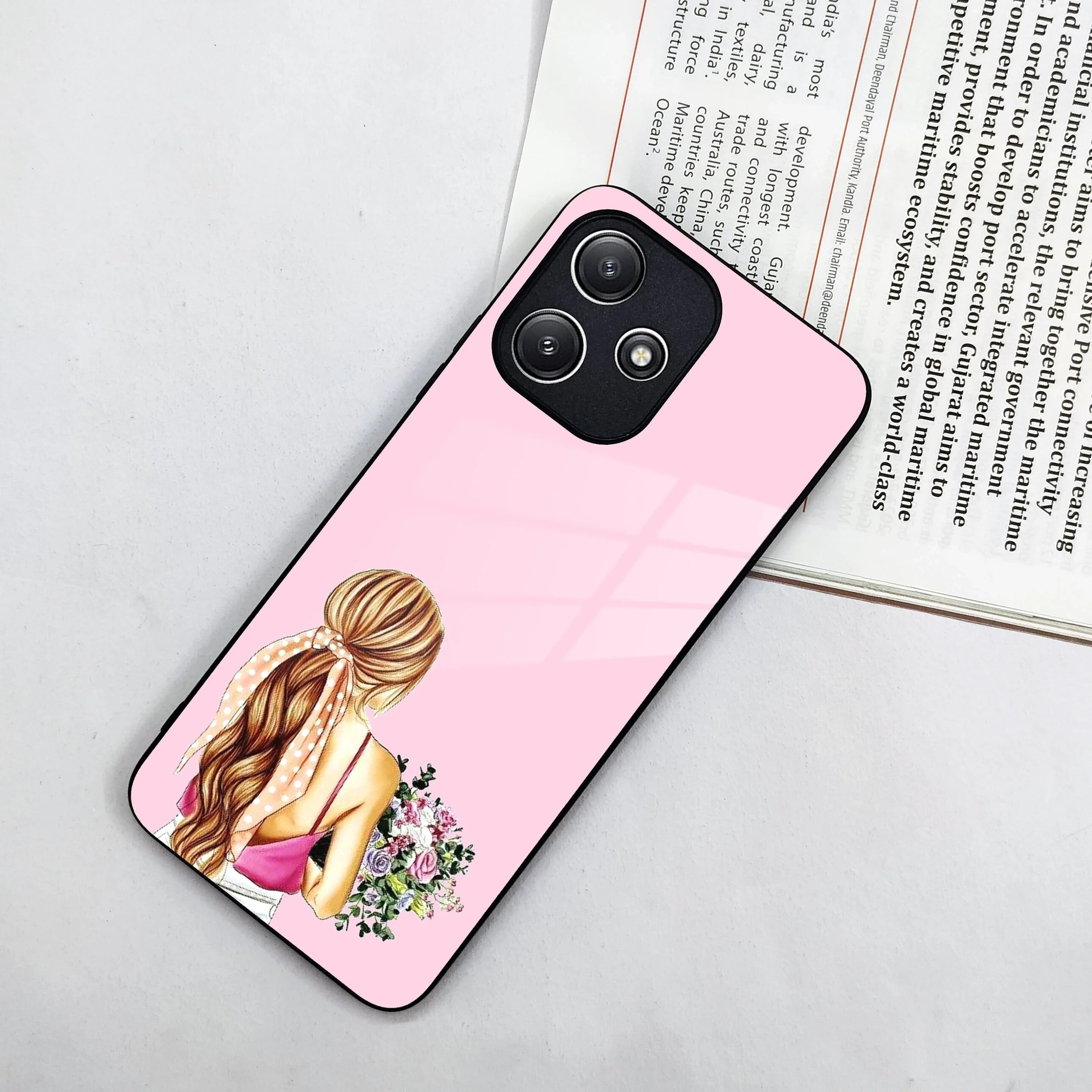 Styles Girl With Flower Glass Case For Poco - ShopOnCliQ