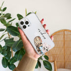 Stylish Girl Customize Anti Yellow Clear Case For iPhone 12 Pro