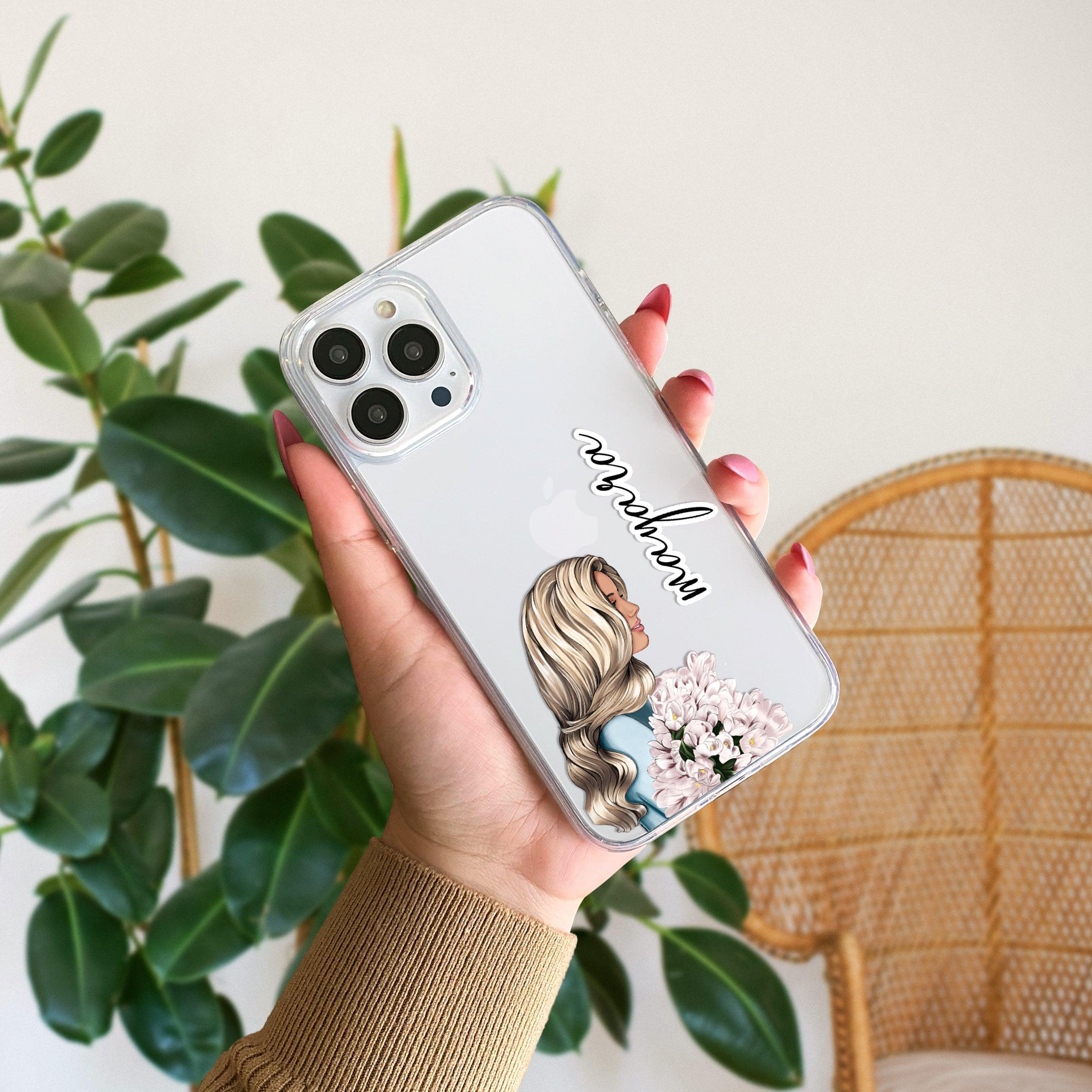Stylish Girl Customize Anti Yellow Clear Case For iPhone 12 Pro