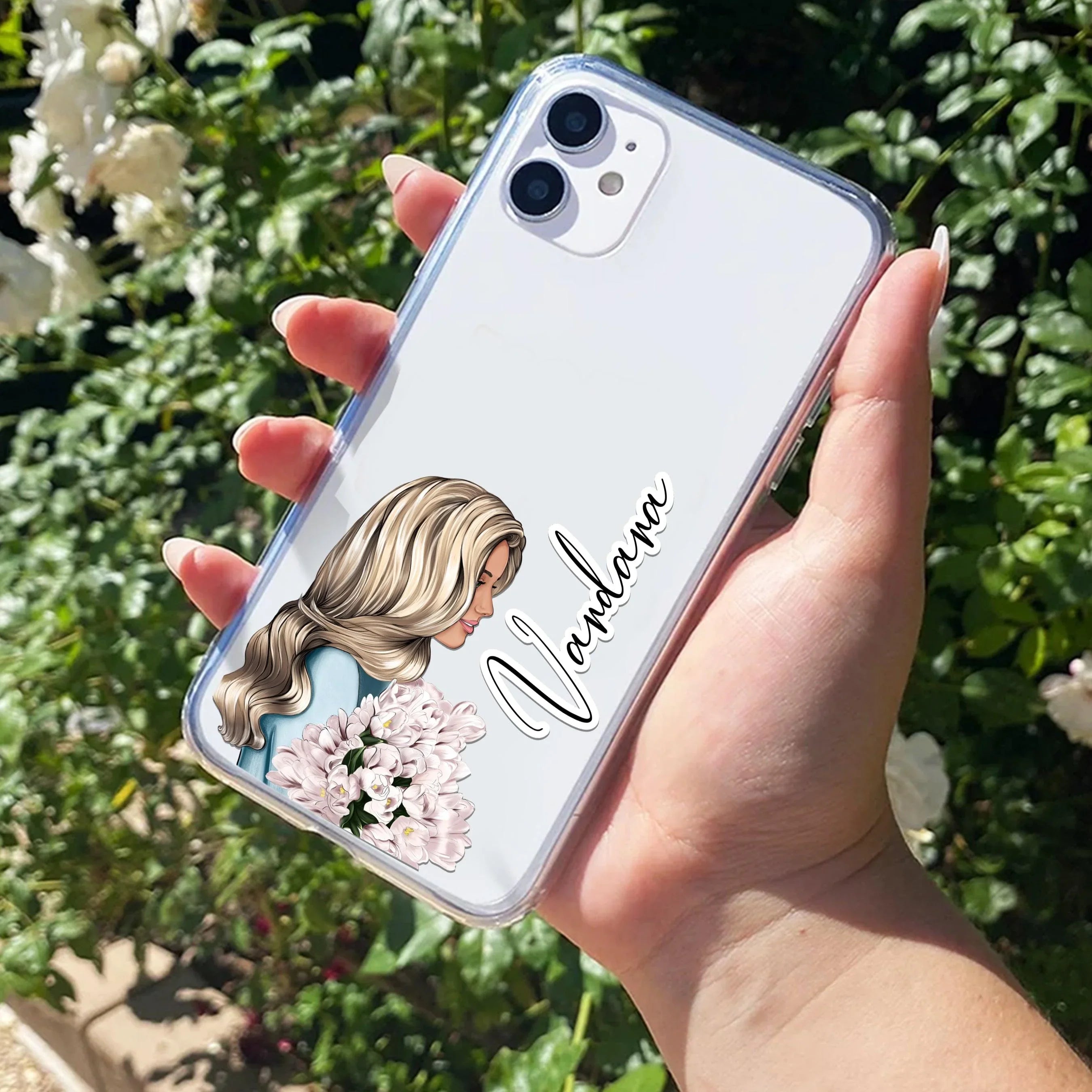 Stylish Girl Customize Transparent Silicon Case For IPhone