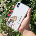 Stylish Girl Customize Anti Yellow Clear Case For iPhone 11