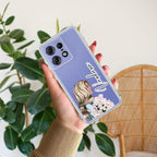 Stylish Girl Customize Transparent Silicon Case For Motorola G85 5G